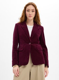 Aksamitny blezer damski