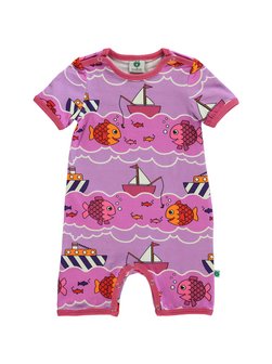 Artikelbild Baby Strampler von Småfolk in lila gemustert
