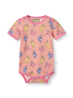 Artikelbild Baby Strampler von Småfolk in rosa bedruckt