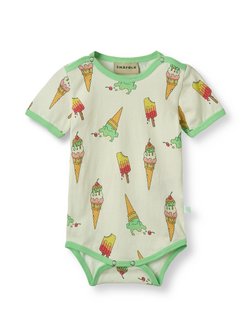 Artikelbild Baby Strampler von Småfolk in beige bedruckt