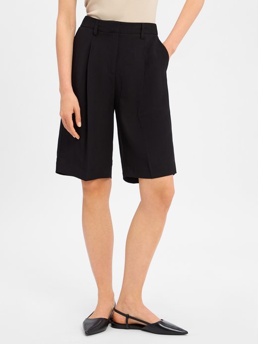 Bermudy damskie z zawartością lnu - Celino