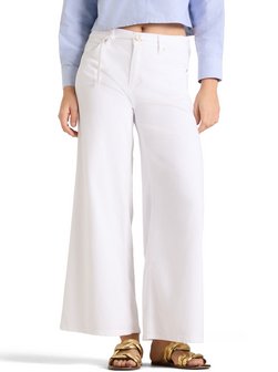 Dżinsy damskie z zawartością lnu - Palazzo Cropped