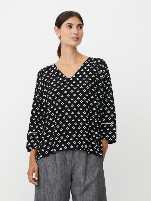 Damen 3/4-Arm Oversize-Bluse