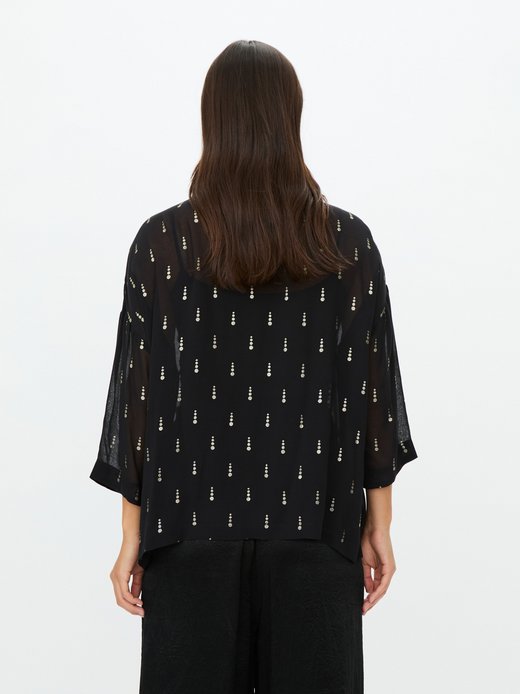 Damen 3/4-Arm Oversize-Bluse