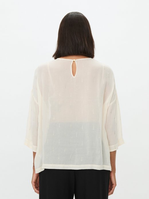 Damen 3/4-Arm Oversize-Bluse