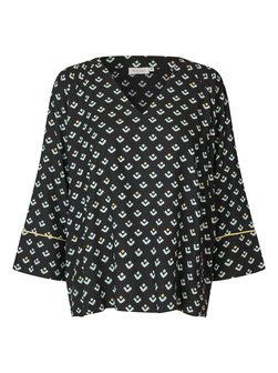 Damen 3/4-Arm Oversize-Bluse