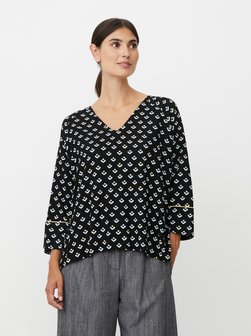 Damen 3/4-Arm Oversize-Bluse