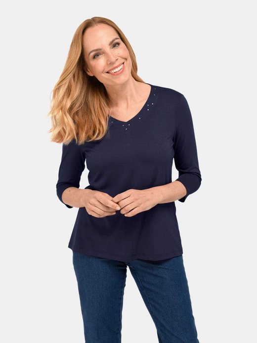 Damen 3/4-Arm-Shirt - Kurzgröße
