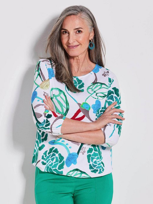 Damen 3/4-Arm-Shirt - Kurzgröße