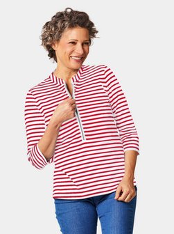 Damen 3/4-Arm-Shirts Gemustert - Kurzgöße