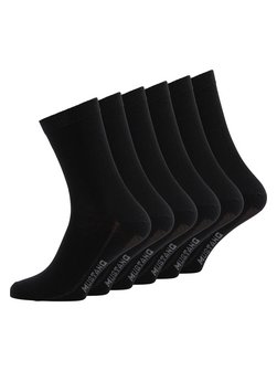 Artikelbild Damen 6er Pack Midi Socken von Mustang in schwarz uni