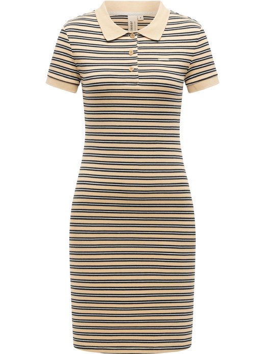 Damen A-Linien-Kleid - Colaro Stripes Dress YOUMODO