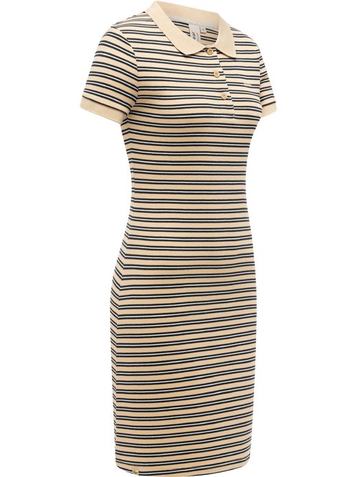 Damen A-Linien-Kleid - Colaro Stripes Dress YOUMODO