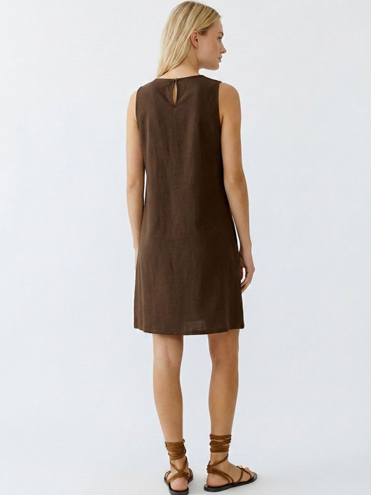 Damen A-Linien-Kleid