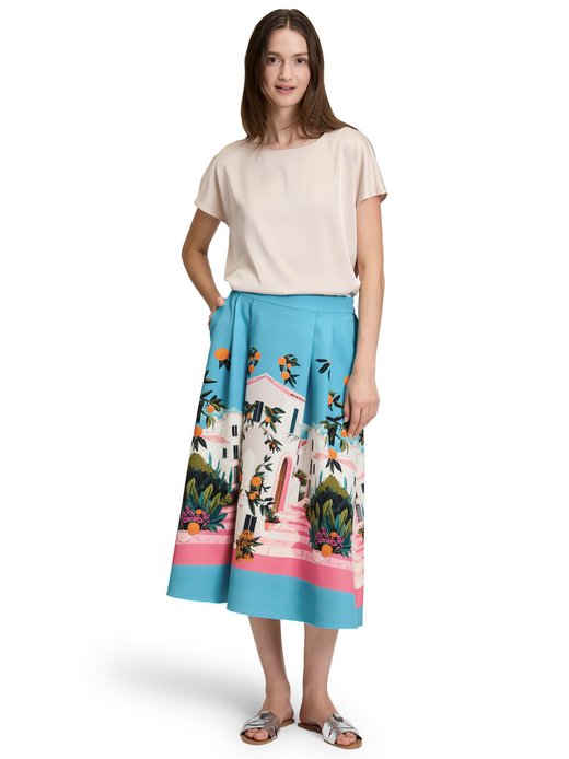 Damen A-Linien-Midirock