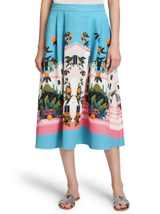 Damen A-Linien-Midirock