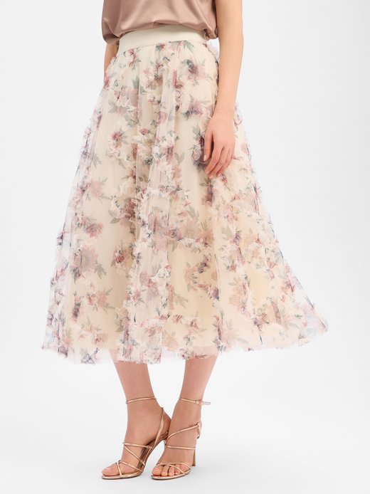 Damen A-Linien-Midirock