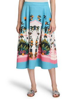 Damen A-Linien-Midirock