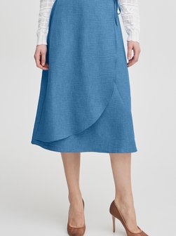 Artikelbild Damen A-Linien-Rock - BYGAIYA von B.Young in blau uni