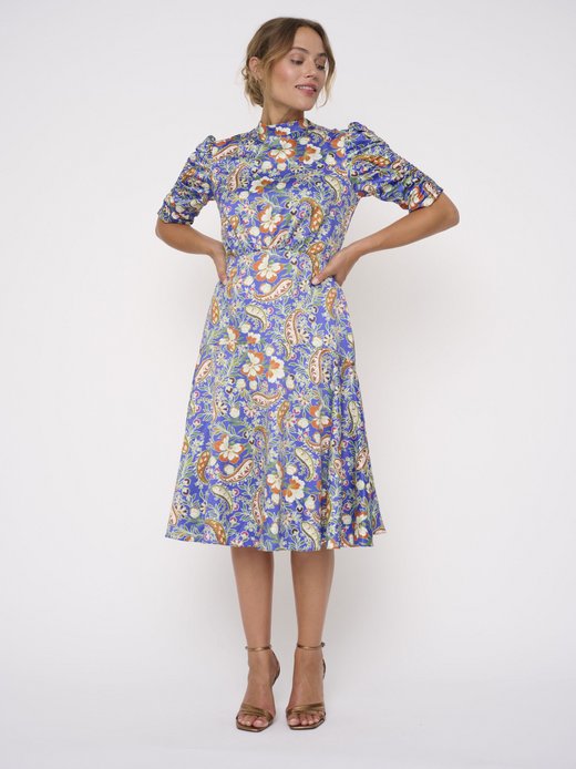 Damen Abendkleid Ruffle Sleeve Midi Kleid