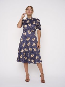 Damen Abendkleid Ruffle Sleeve Midi Kleid