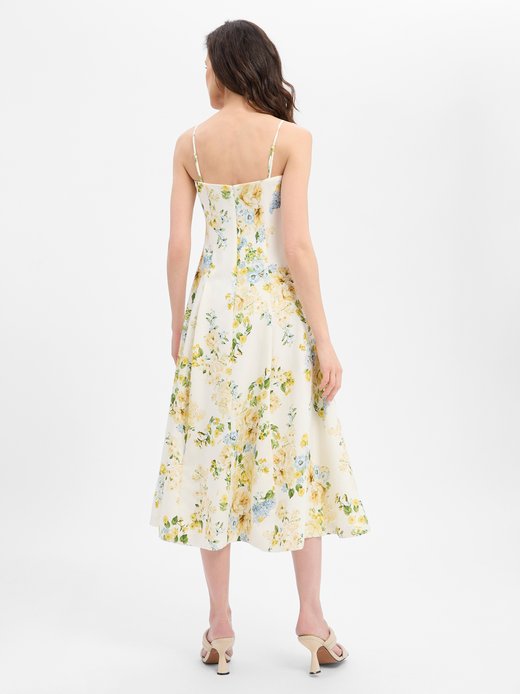 Damen Abendkleid mit Leinen-Anteil