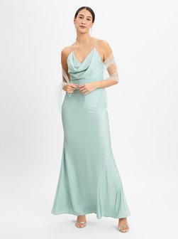 Artikelbild Damen Abendkleid mit Stola von Unique in türkis uni