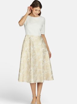 Artikelbild Damen Abendkleid von Kleo in beige bedruckt