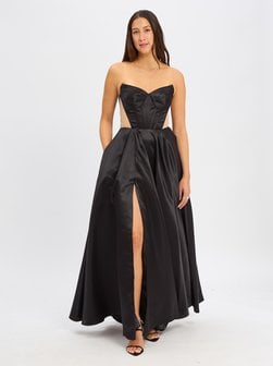 Artikelbild Damen Abendkleid von Luxuar Fashion in schwarz uni