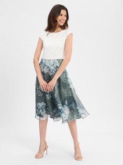 Artikelbild Damen Abendkleid von Swing in weiß schilf gemustert