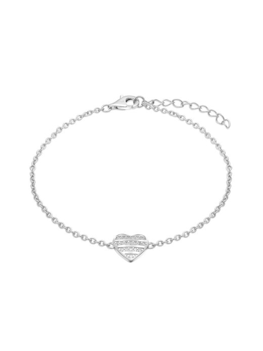 Damen Armband  -  Striped Heart