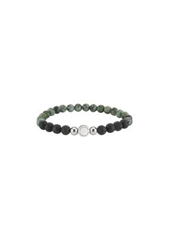 Damen Armband  -  The African Turquoise meets Lava Stone