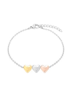 Damen Armband  -  Tricolor Hearts