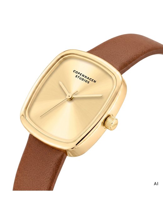 Damen Armbanduhr  -  Mini Curved Leather Watch