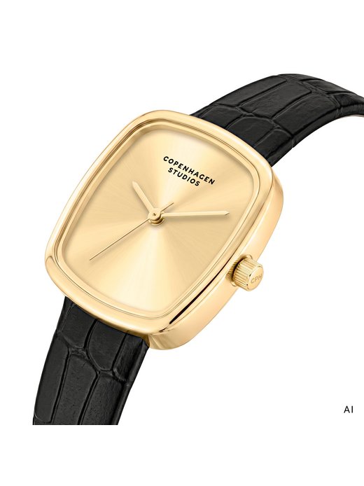 Damen Armbanduhr  -  Mini Curved Leather Watch