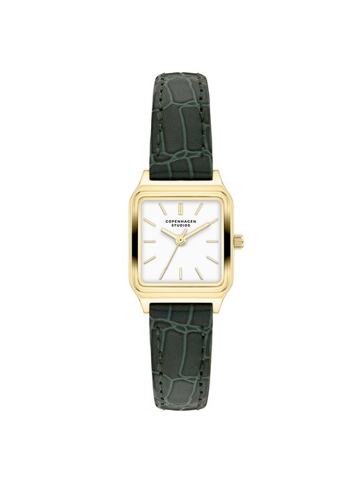 Damen Armbanduhr  -  Mini Vintage Square Leather Watch