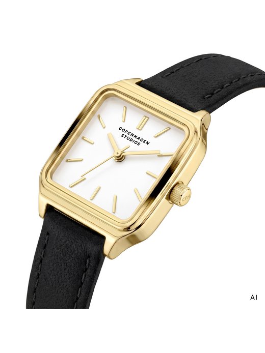 Damen Armbanduhr  -  Mini Vintage Square Leather Watch