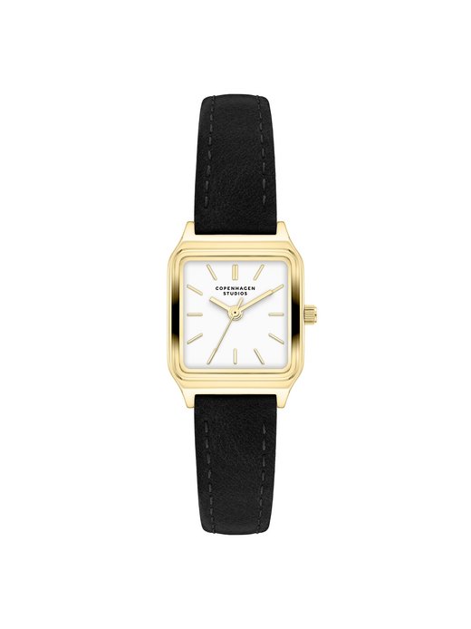 Damen Armbanduhr  -  Mini Vintage Square Leather Watch