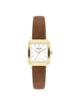 Damen Armbanduhr  -  Mini Vintage Square Leather Watch