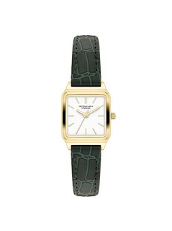 Damen Armbanduhr  -  Mini Vintage Square Leather Watch