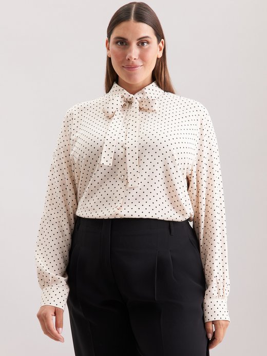 Damen Ausgestellte Bluse - Curvy - Druck