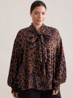 Damen Ausgestellte Bluse - Curvy - Druck