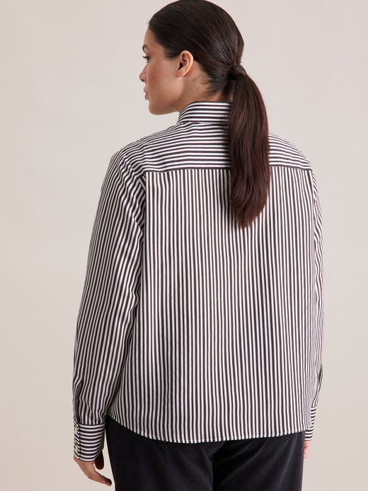 Damen Ausgestellte Bluse - Curvy - Gestreift