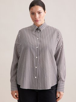 Damen Ausgestellte Bluse - Curvy - Gestreift