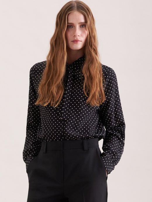 Damen Ausgestellte Bluse - Druck