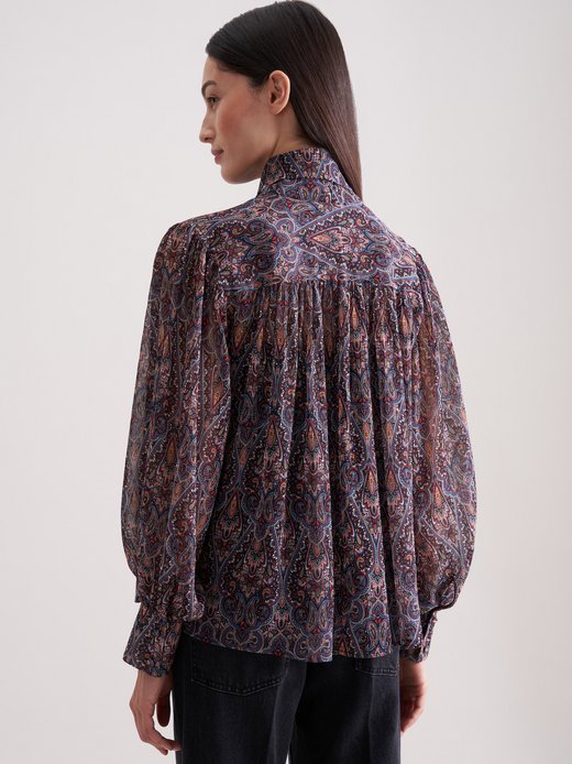 Damen Ausgestellte Bluse - Druck