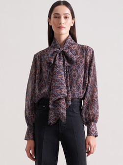 Damen Ausgestellte Bluse - Druck