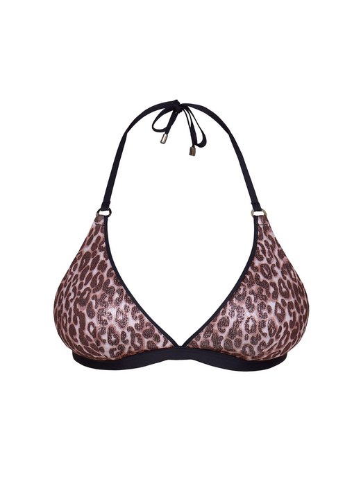 Damen Bügel-Bikini-Top  -  Leopard Beach