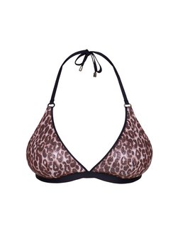 Damen Bügel-Bikini-Top  -  Leopard Beach