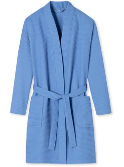 Artikelbild Damen Bademantel  -  Elegant Kimono von Schiesser in blau uni